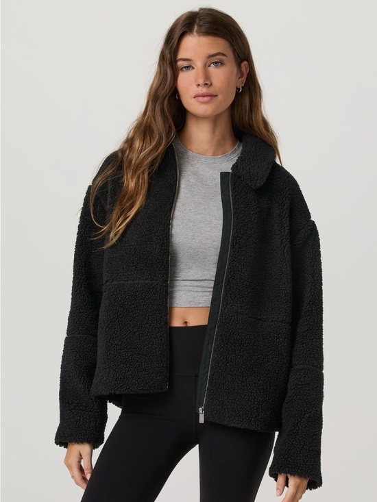 Vuori Jackets & Blazers - Vuori Black Sherpa Zip Jacket - Women